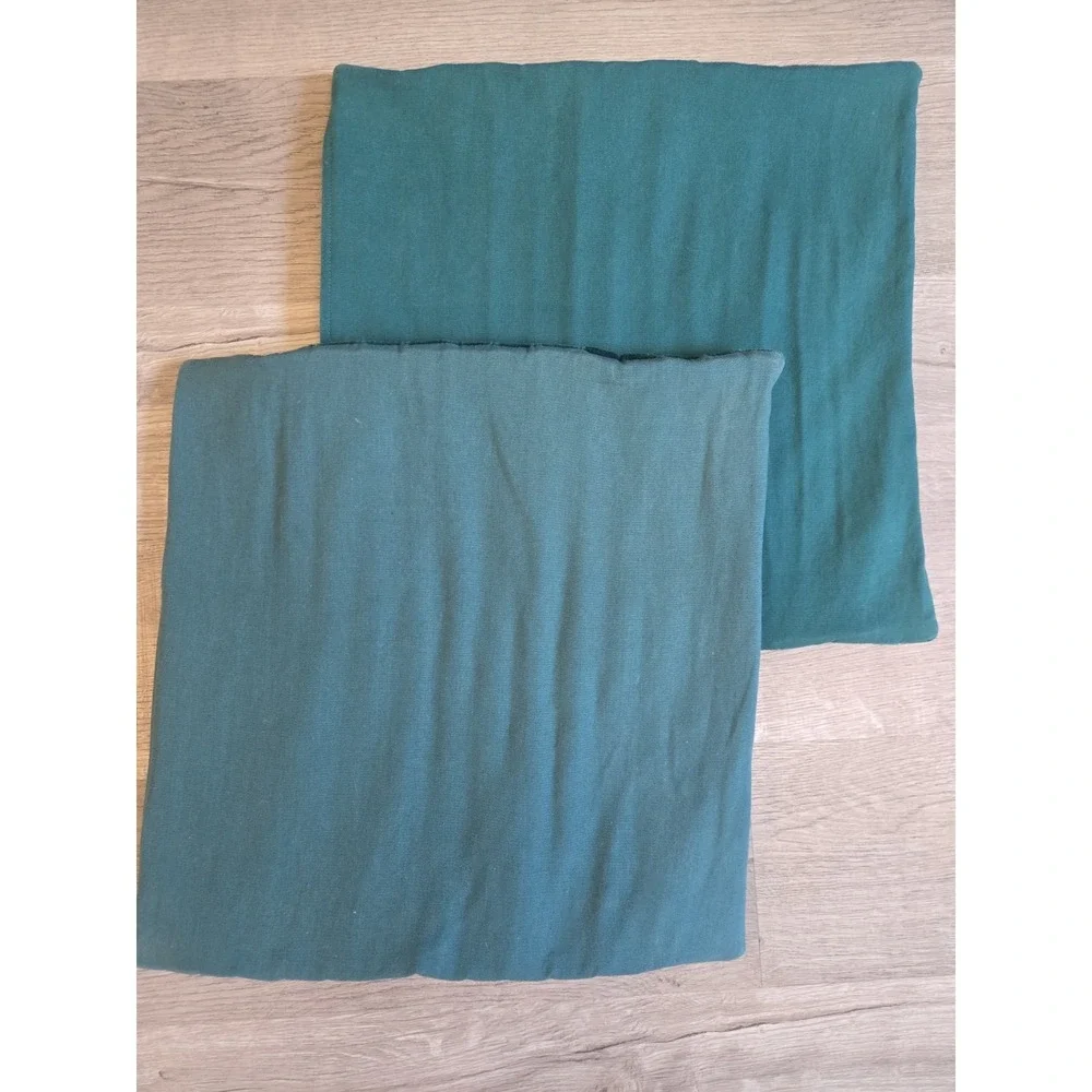 Crate and Barrel CB2 Pillow Cover Channeled Velvet Teal 18x18‎ Square Modern